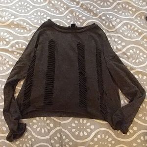 Slitted sweater